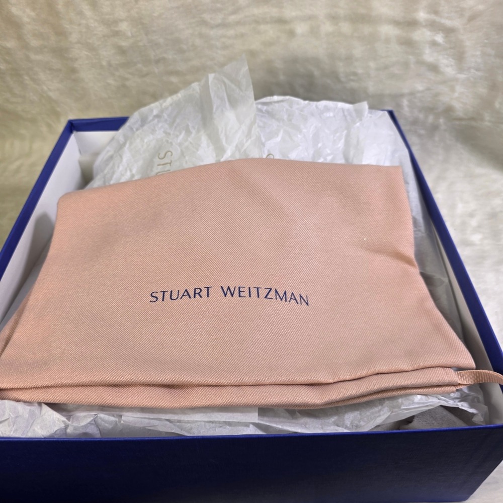 Stuart Weitzman Discoplatform Sandal Gold Metallic Ankle Strap Womens 10 Good - Picture 8 of 9